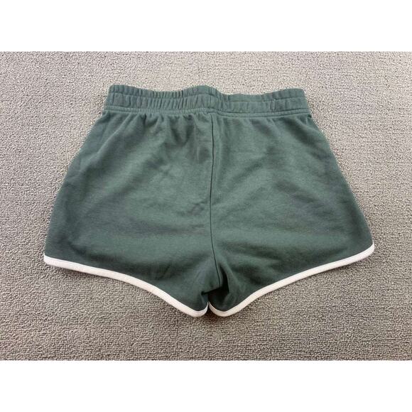 Fox Women XS Green White Athletic Running Shorts Trim Dolphin Hem - Picture 2 of 6